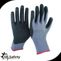 15 gauge knitted nylon & spandex coated black high-technology foam nitrile gloves,black nitrile dots on palm